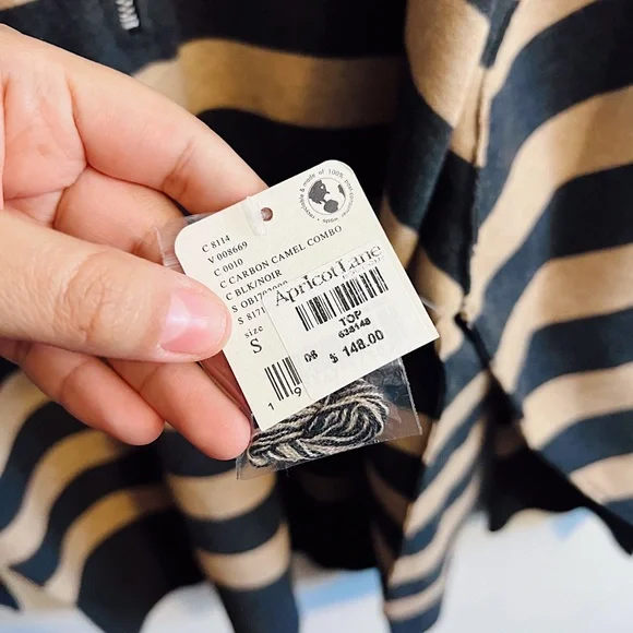 NWT Free People Coastal Stripe Clean Girl Pullover - Picture 9 of 9